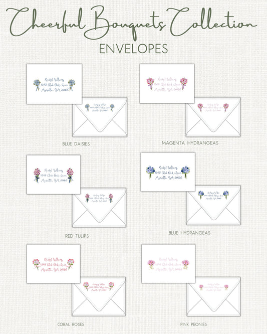 Cheerful Bouquets Stationery Sets