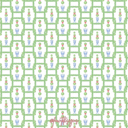 Green Topiary Gift Tag