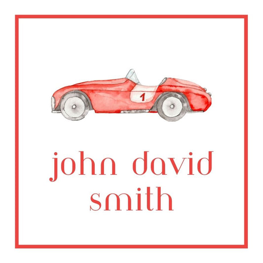 Race Car Gift Tag