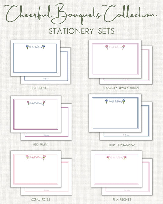 Cheerful Bouquets Stationery Sets