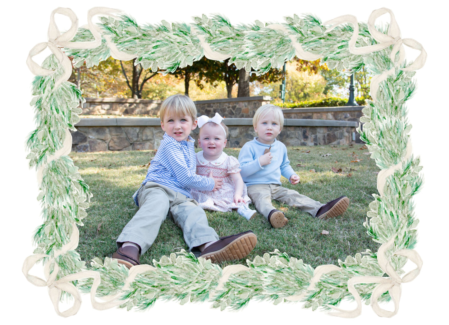 Greenery Garland Holiday Card