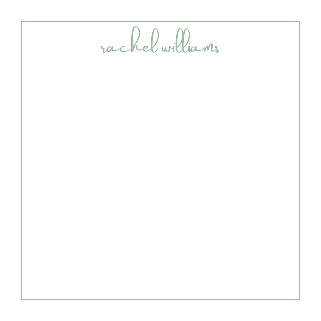 Green Script Notepad