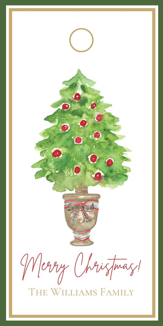 Classic Christmas Tree Rectangle Gift Tags