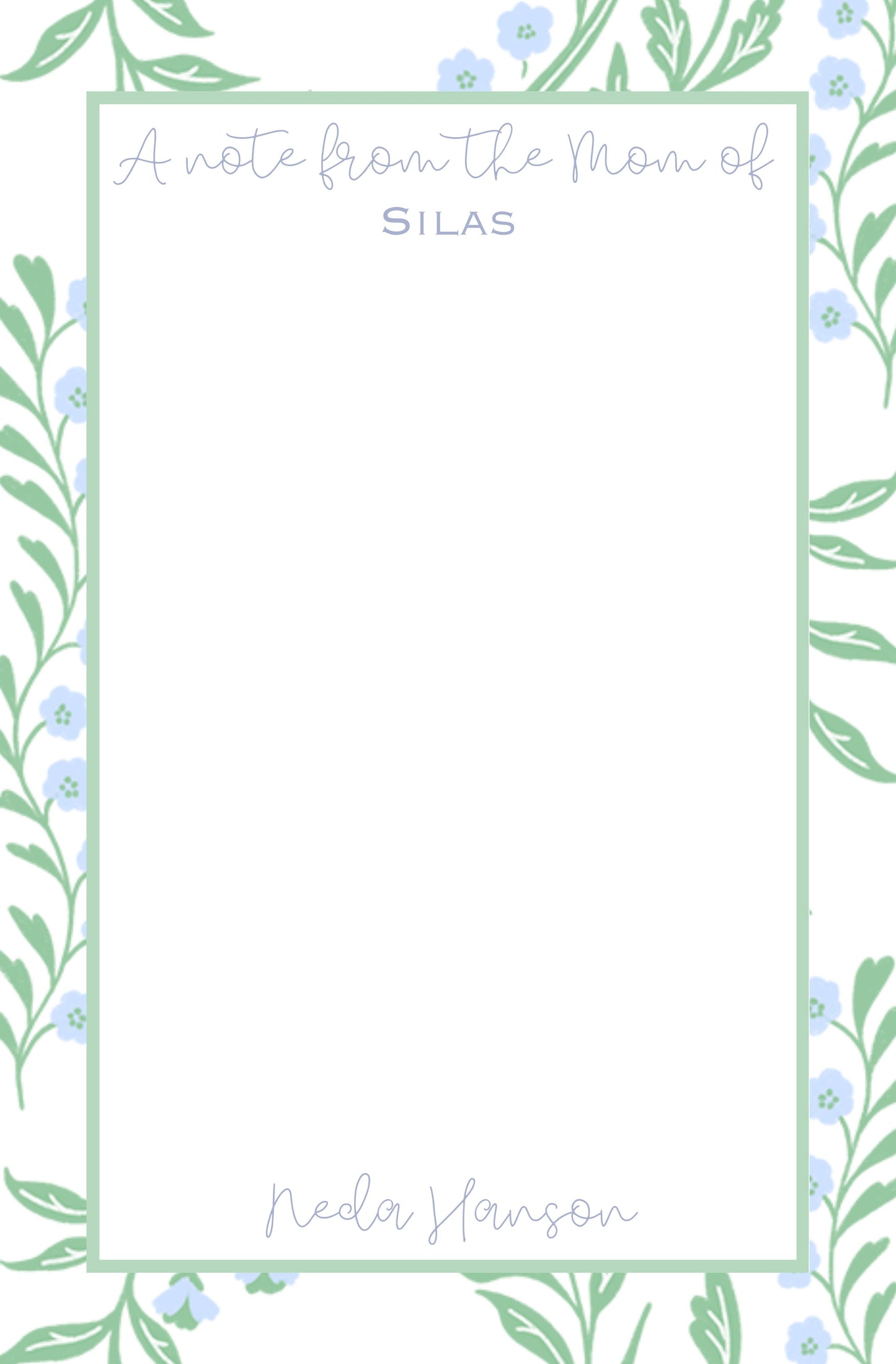 The Wallis Collection Notepad - 5.5in x 8.5in