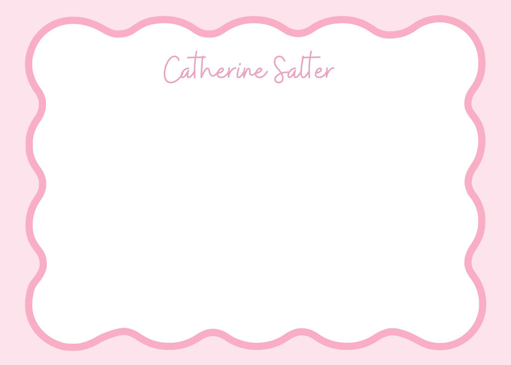 Pink Wave Notecard