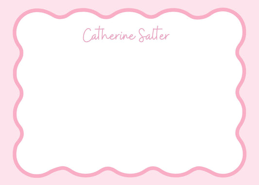 Pink Wave Notecard