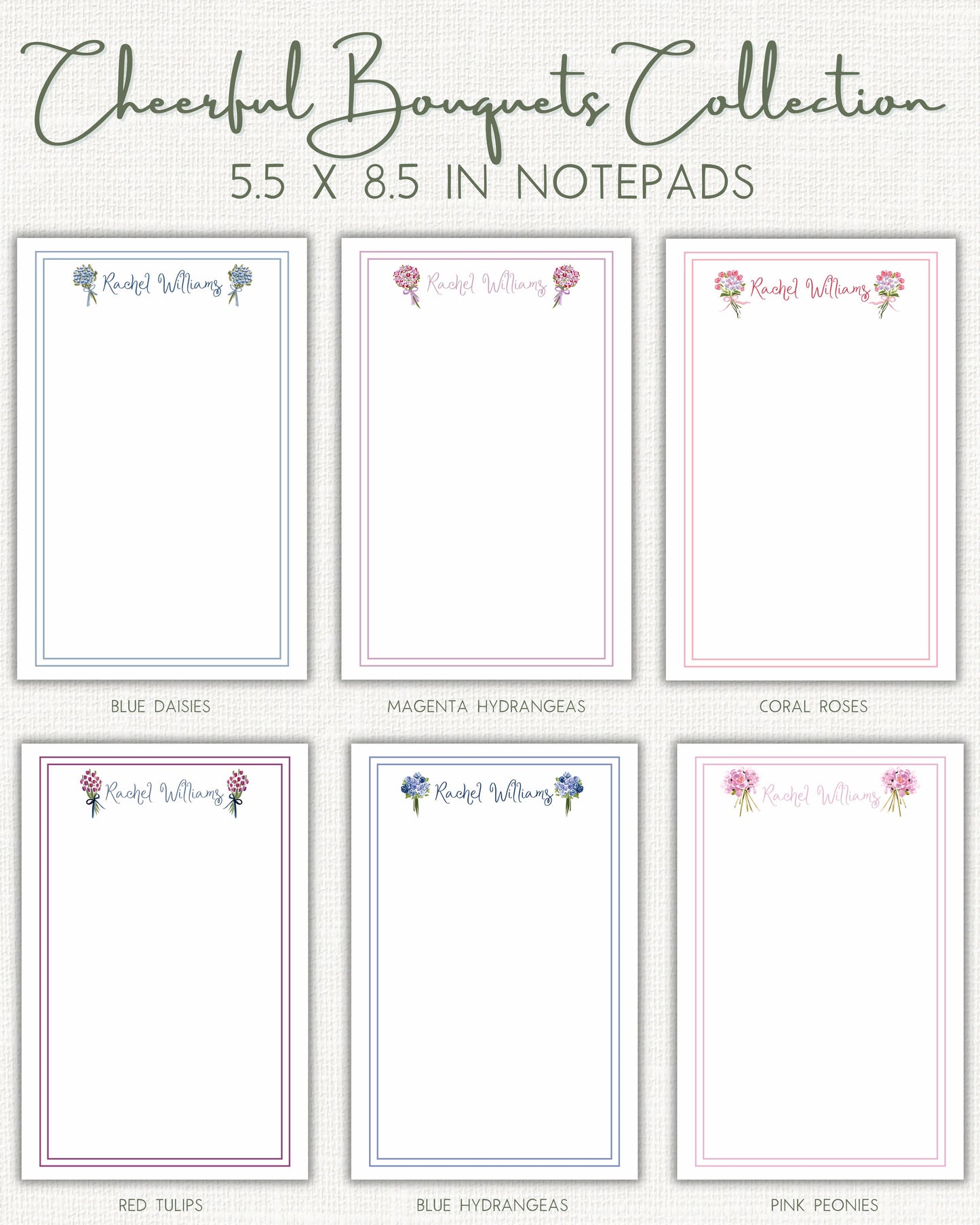 Cheerful Bouquets Notepads