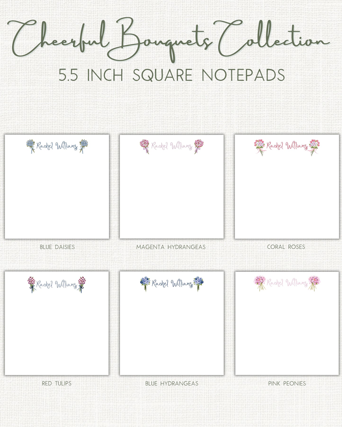 Cheerful Bouquets Notepads