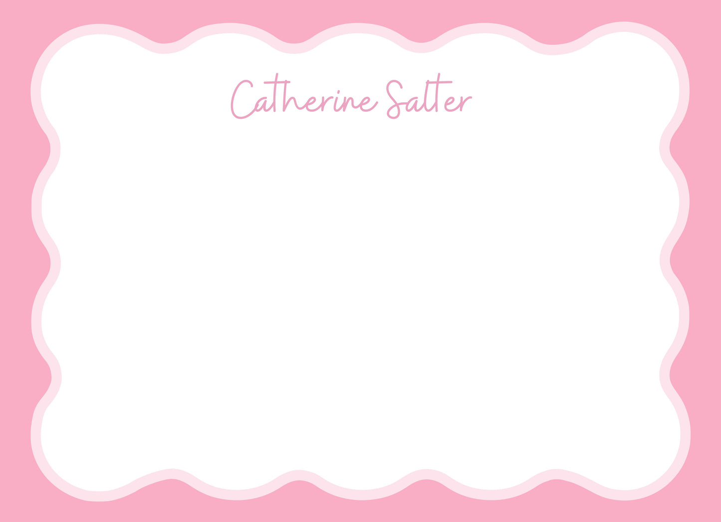 Pink Wave Stationery Set