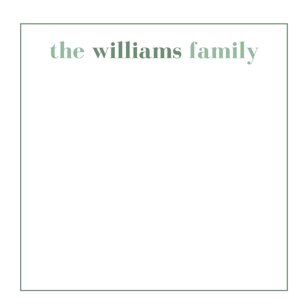 Green Family Notepad