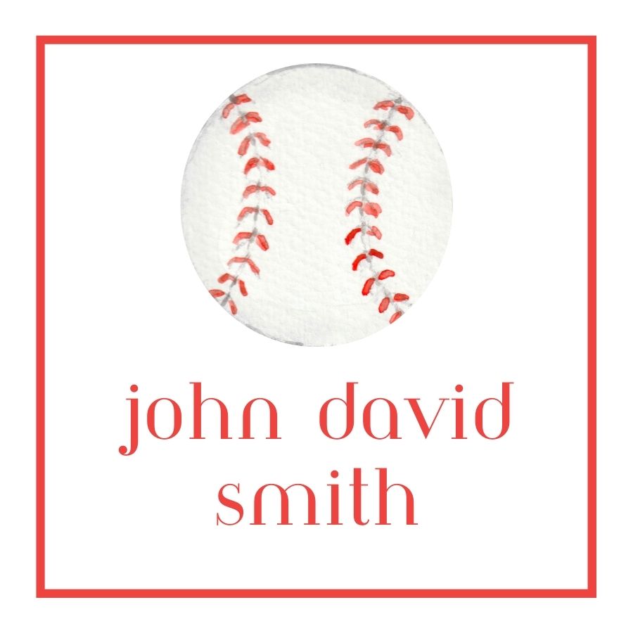 Baseball Gift Tag