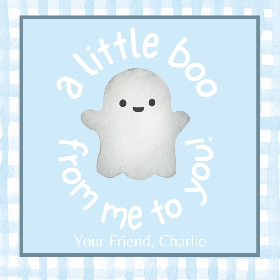 Boy Ghosts Halloween Tags