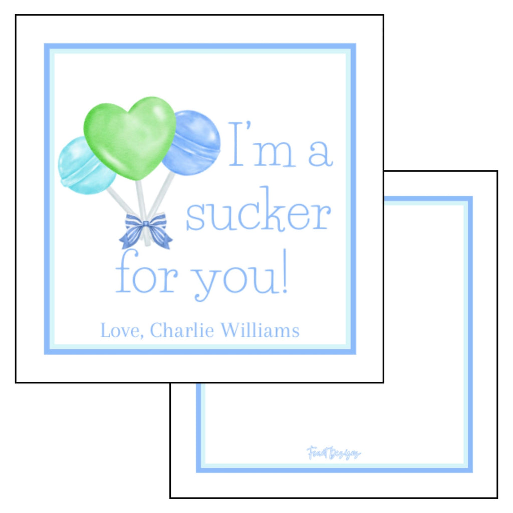 Boy's Suckers Valentine's Card