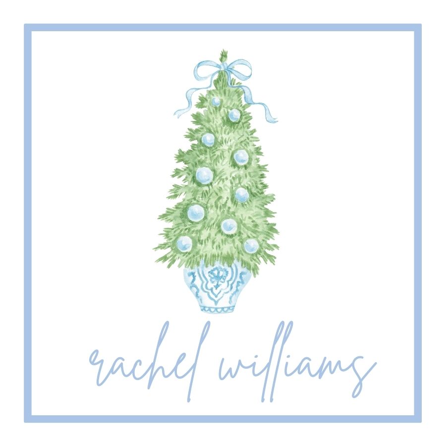 Chinoiserie Christmas Tree Gift Tag