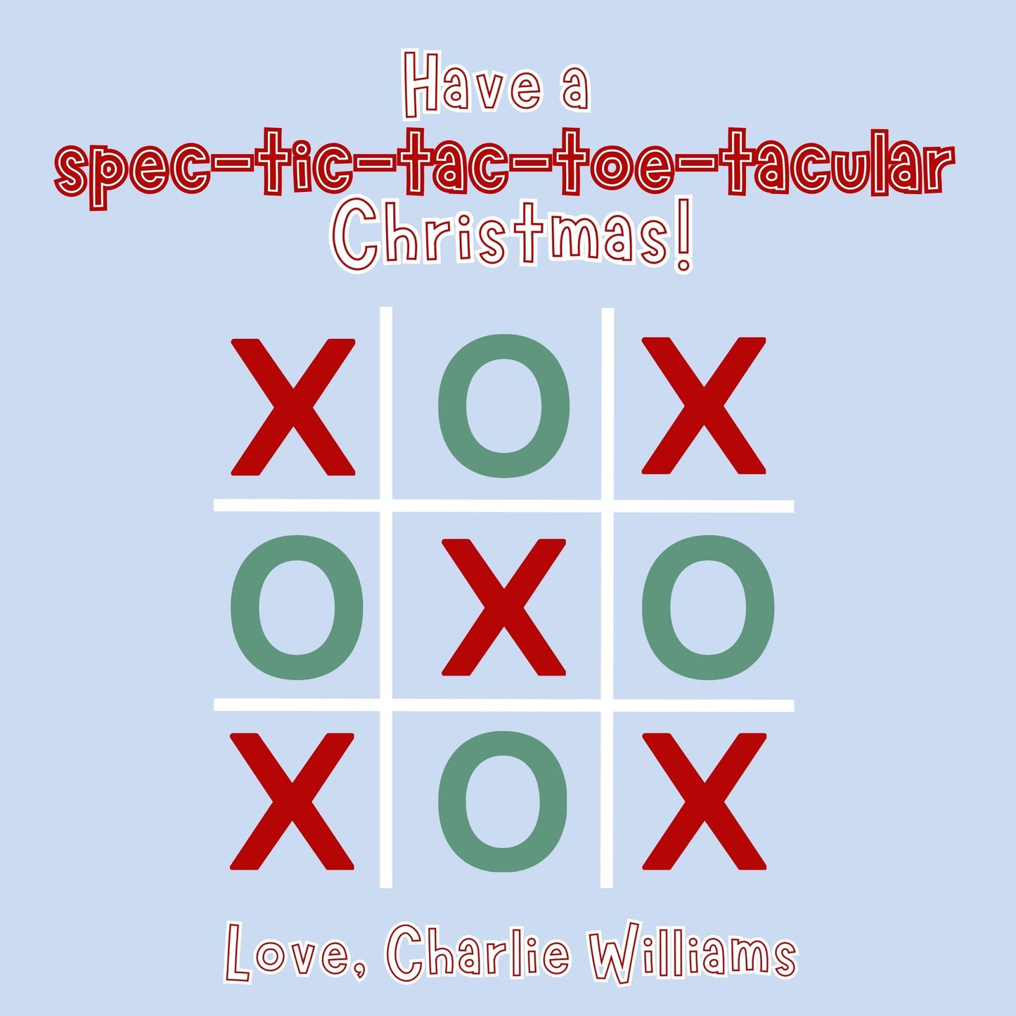 Tic Tac Toe Christmas Treat Bundle