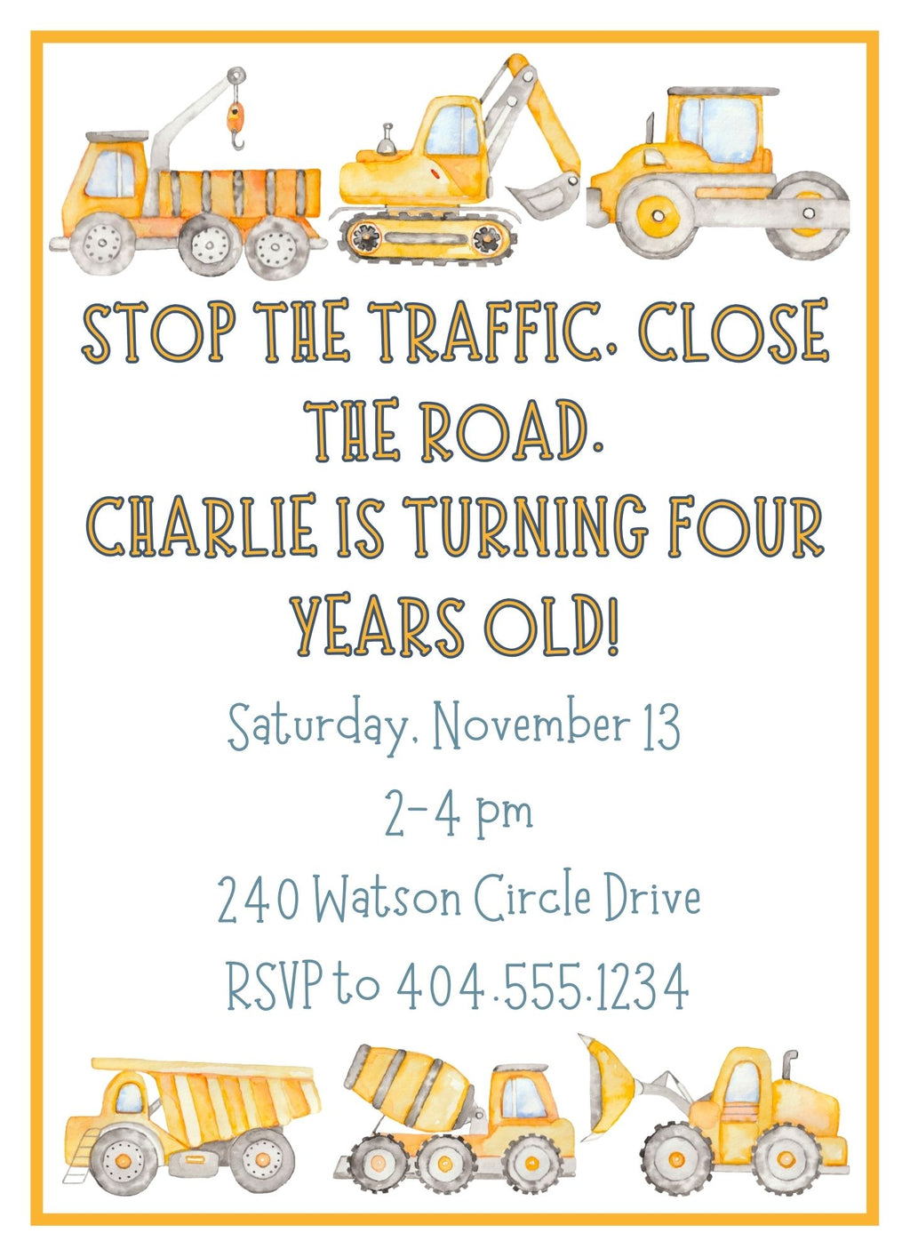 Construction Zone Invitation