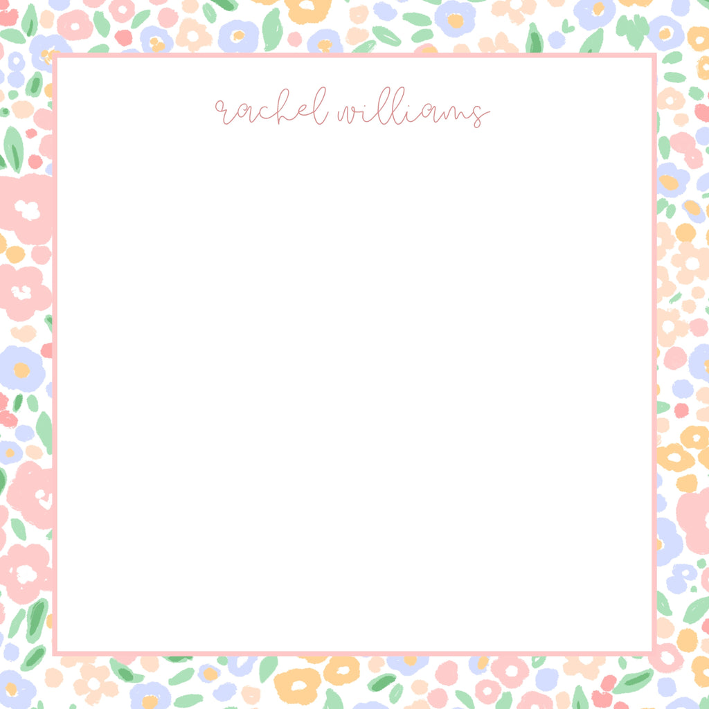 Floral Border Notepad