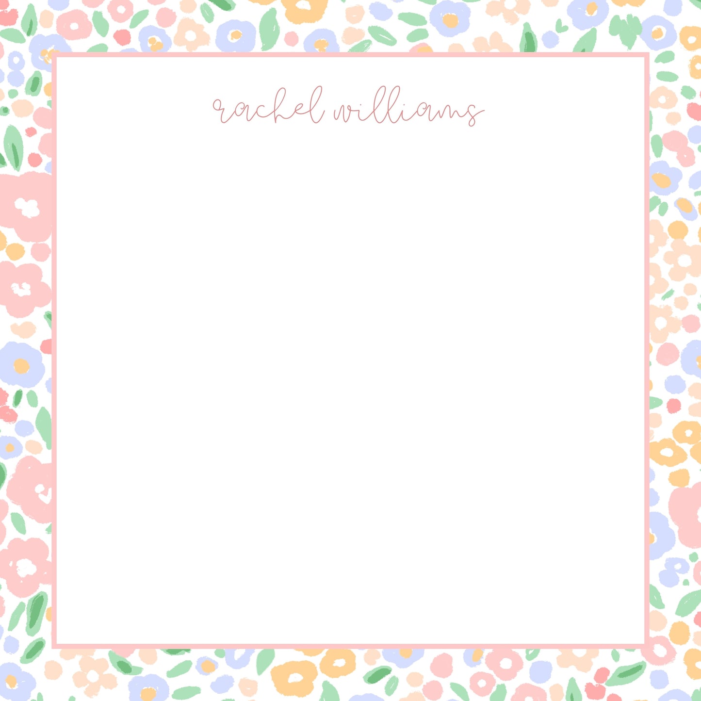 Floral Border Notepad