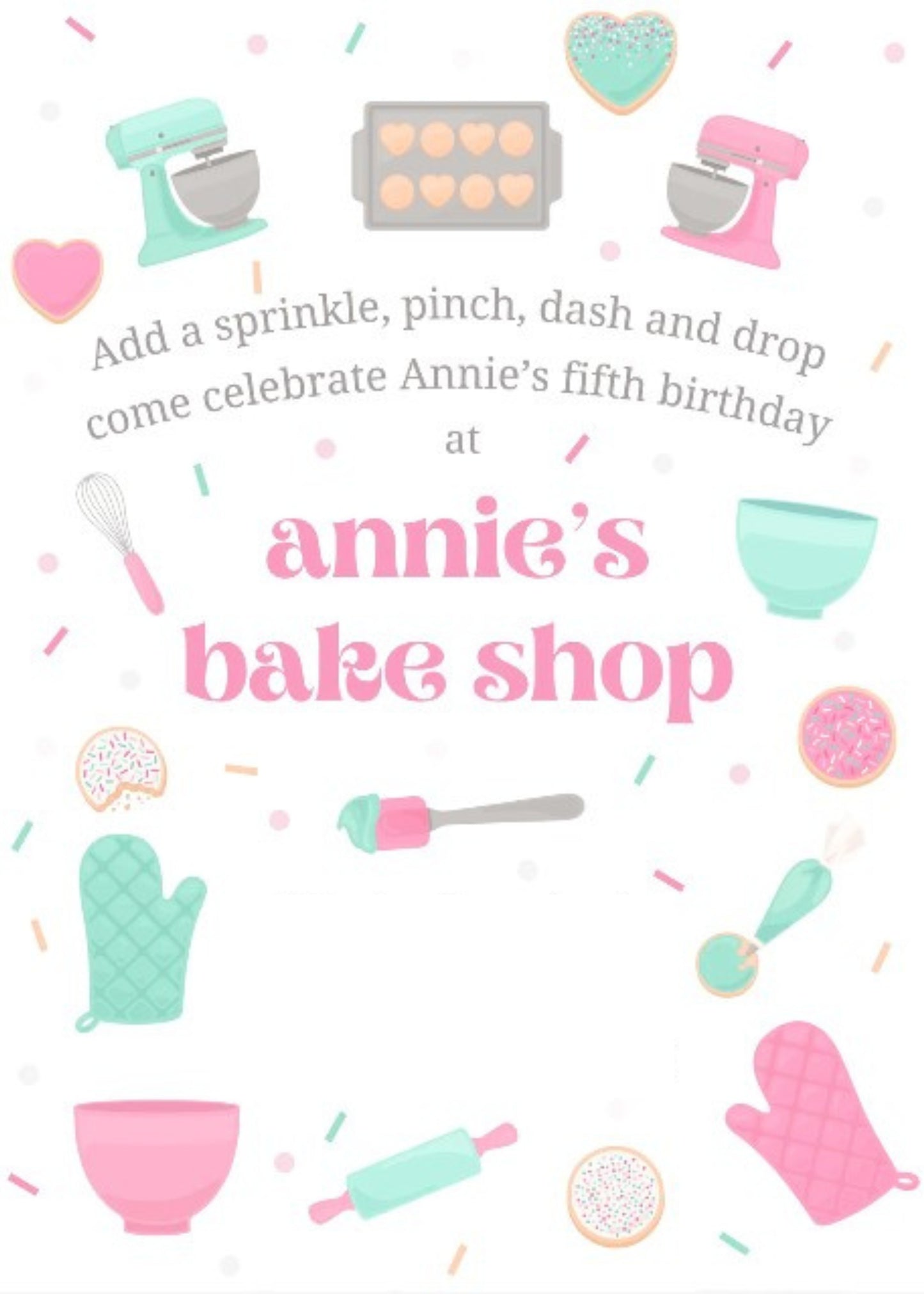 Bake Shop Birthday Invitation