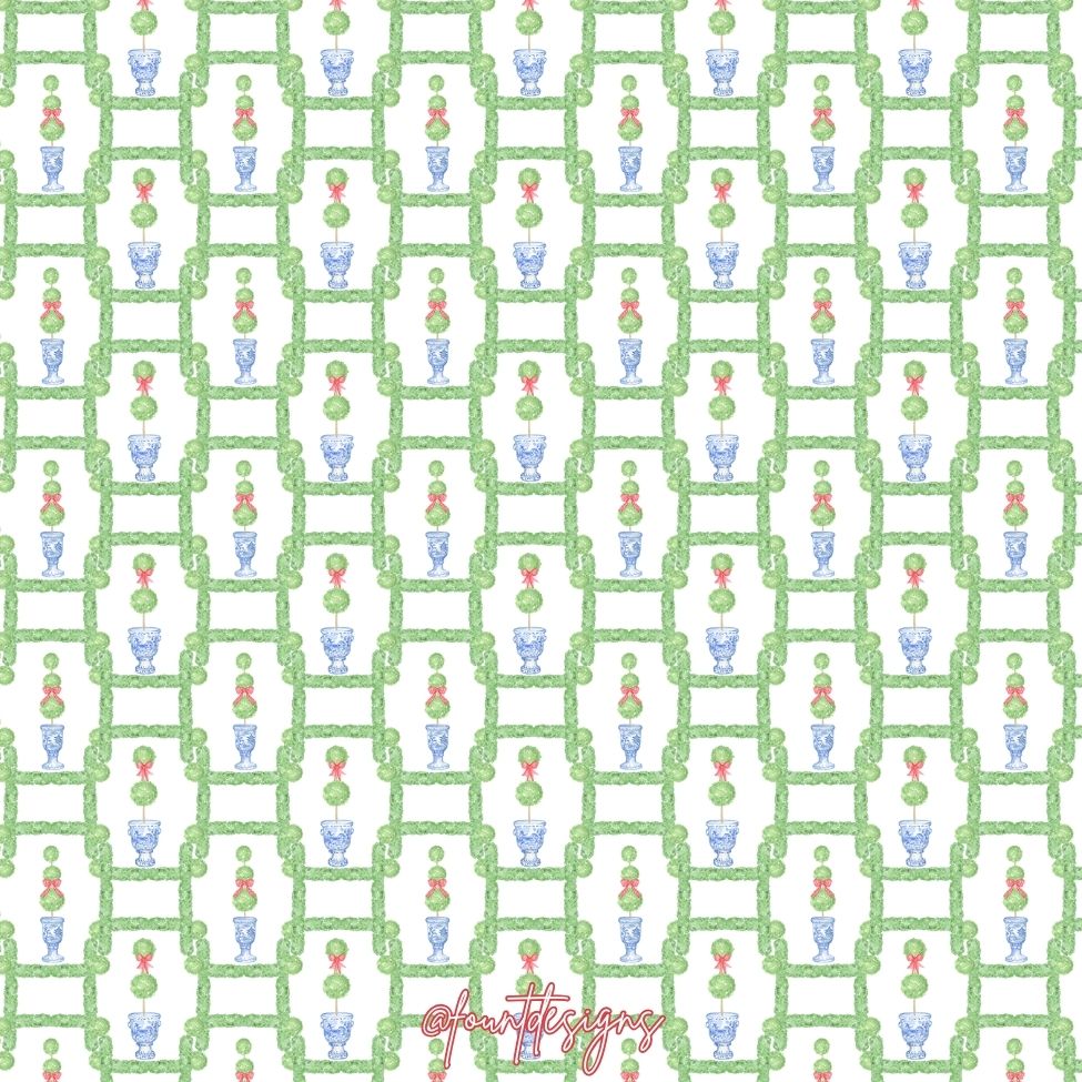 Green Topiary Gift Tag