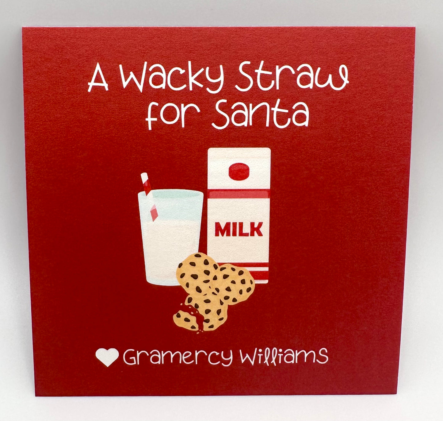 Santa Straws Holiday Favors - Set of 15