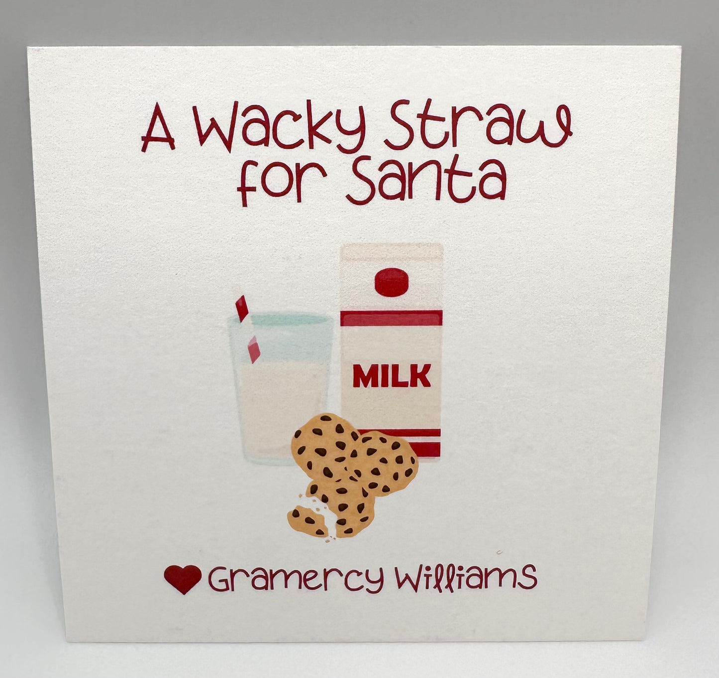 Santa Straws Holiday Favors - Set of 15