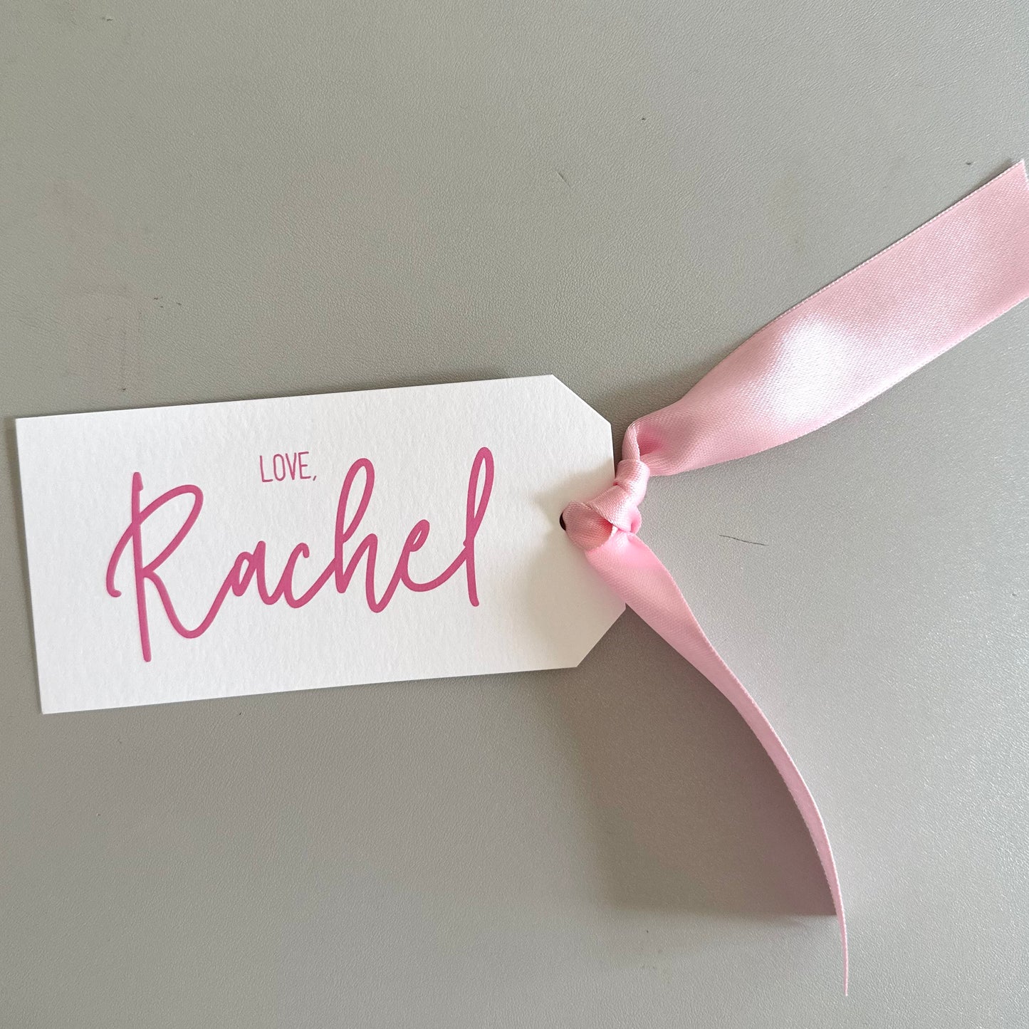 Script Name Rectangle Gift Tag