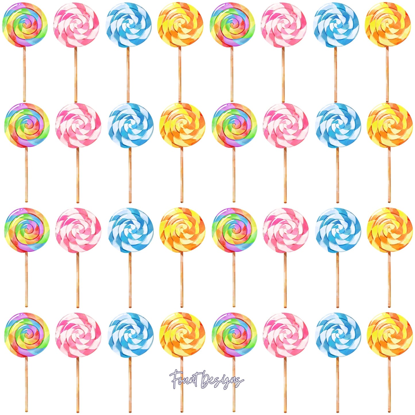 Girl's Lollipops Valentine's Card