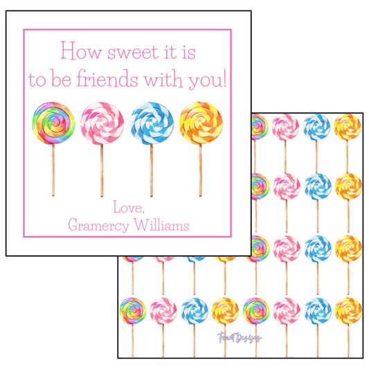 Girl's Lollipops Valentine's Card