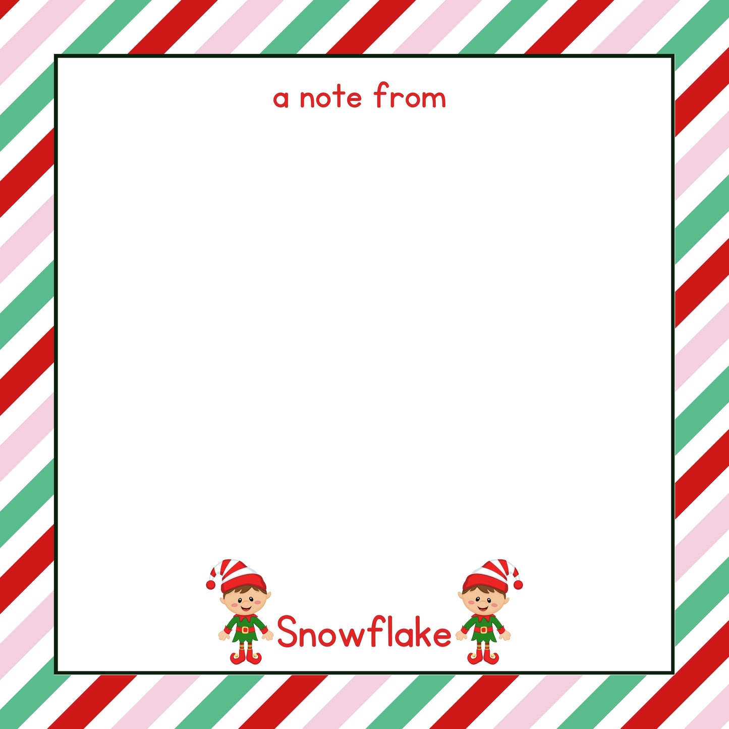 Personalized Elf Notepad