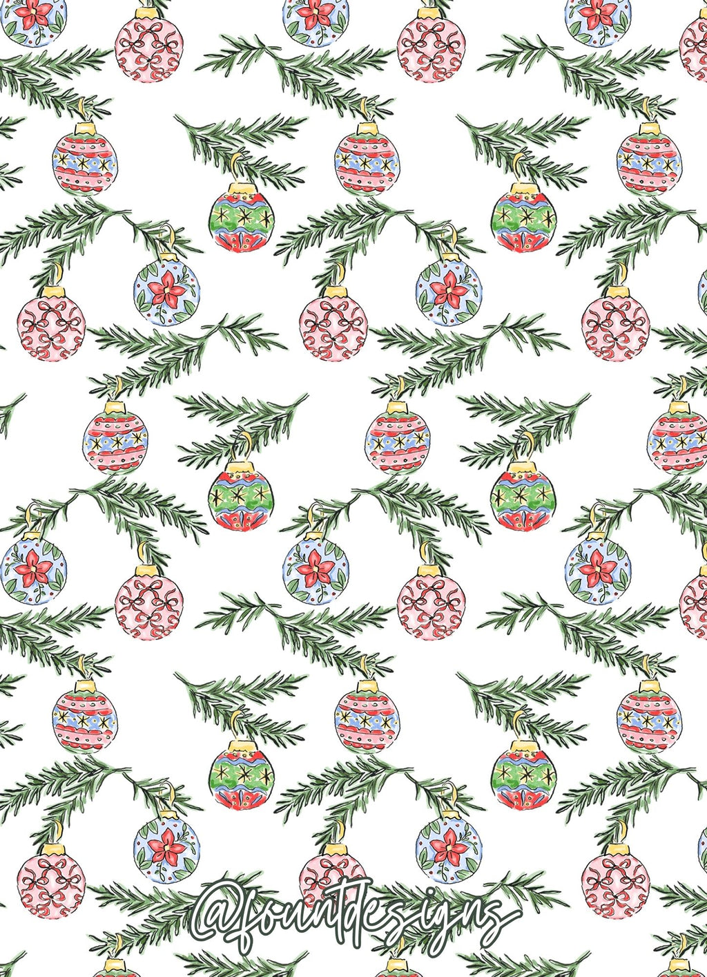 Whimsical Ornament Holiday Card