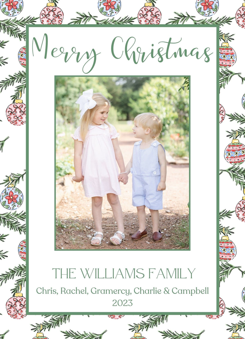Whimsical Ornament Holiday Card
