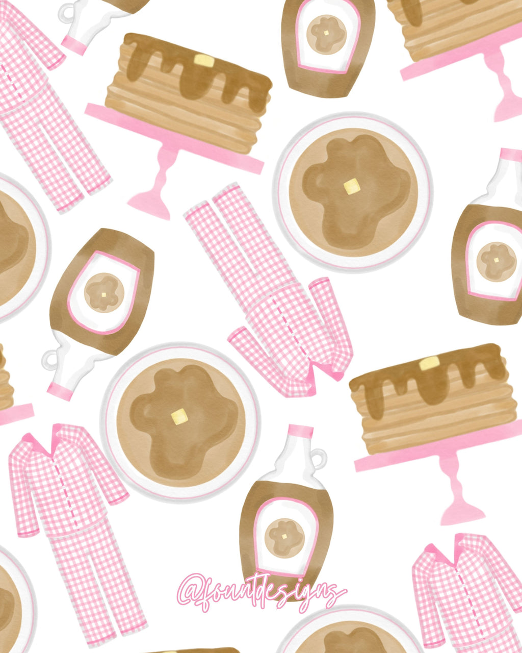 Pajamas and Pancakes Birthday Invitation
