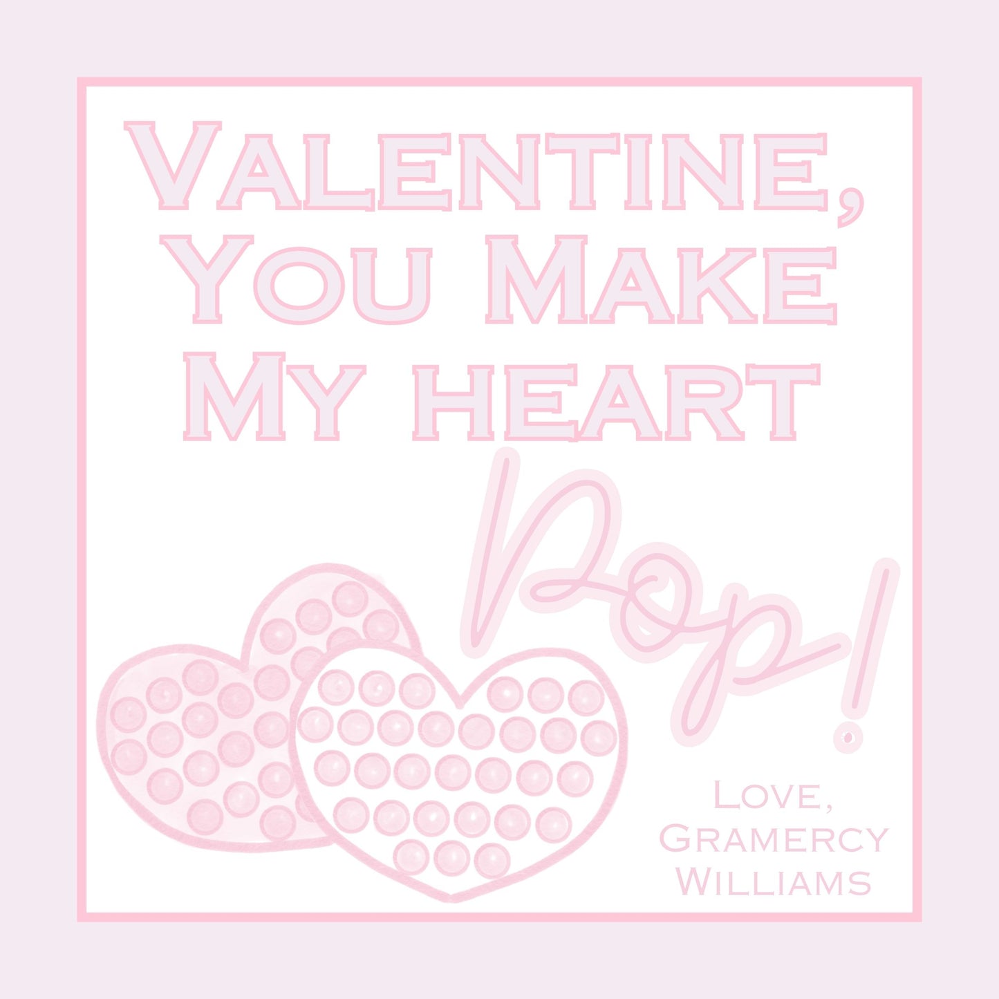 Pop Its Valentine's Card