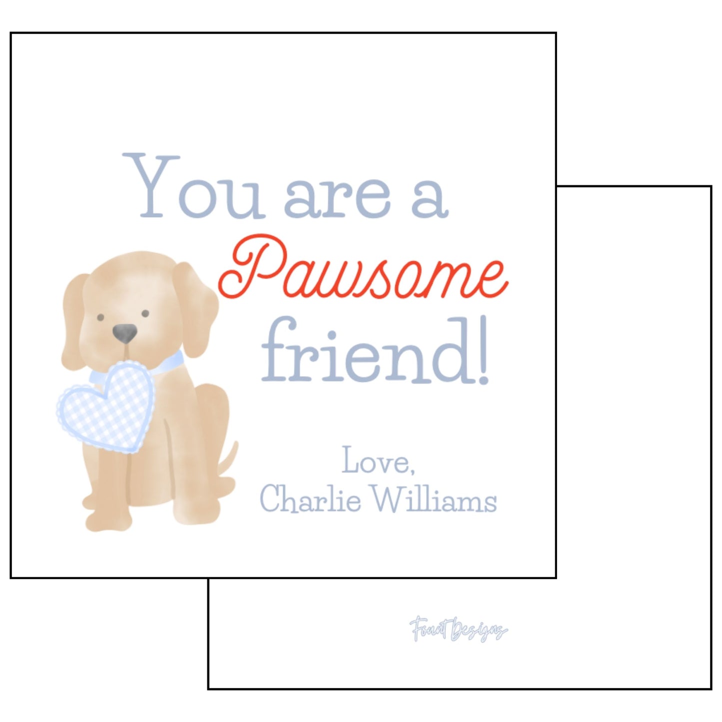 Boy Puppy Valentine's Card