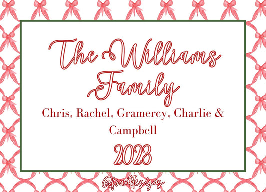 Red Bow Holiday Card