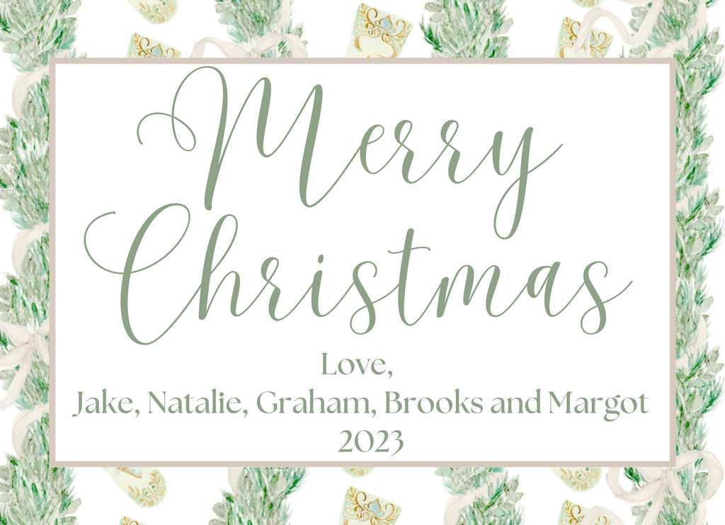Greenery Garland Holiday Card