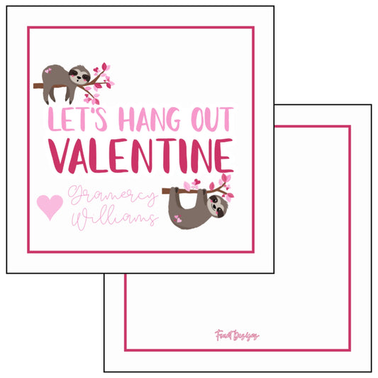 Sloth Valentine's Card