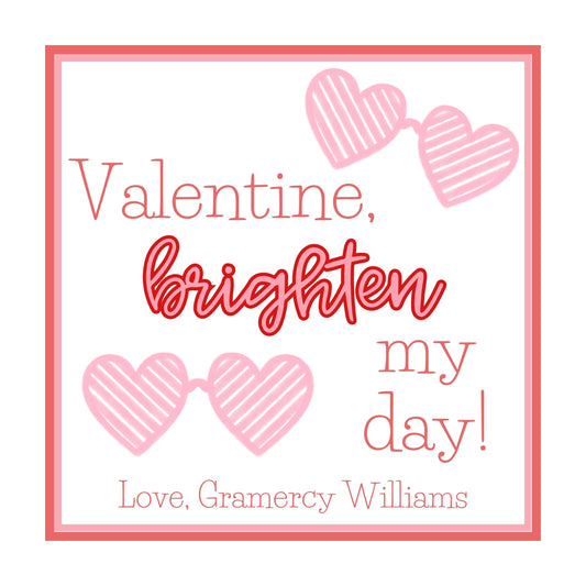 Girl's Sunglasses Valentine's Card