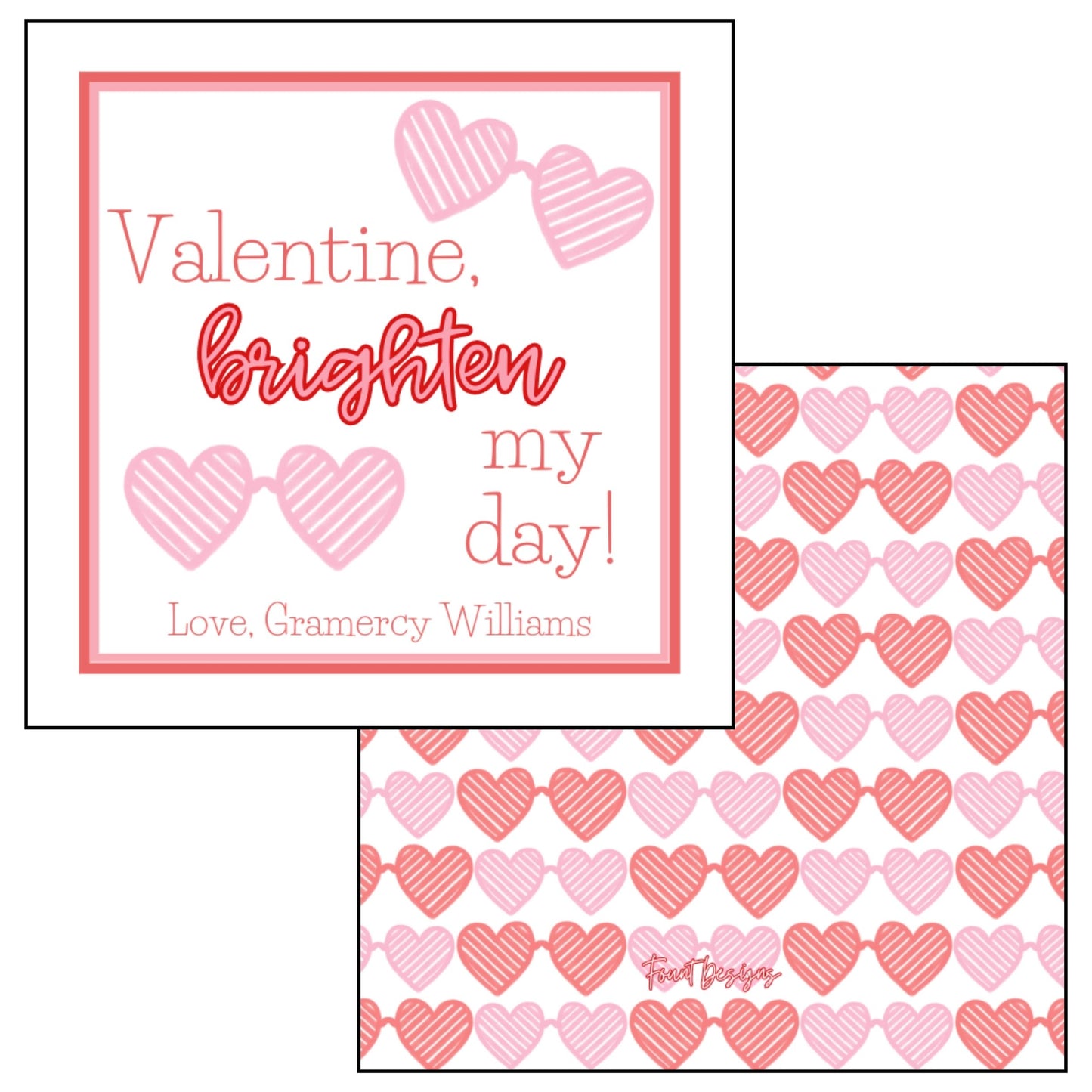 Girl's Sunglasses Valentine's Card