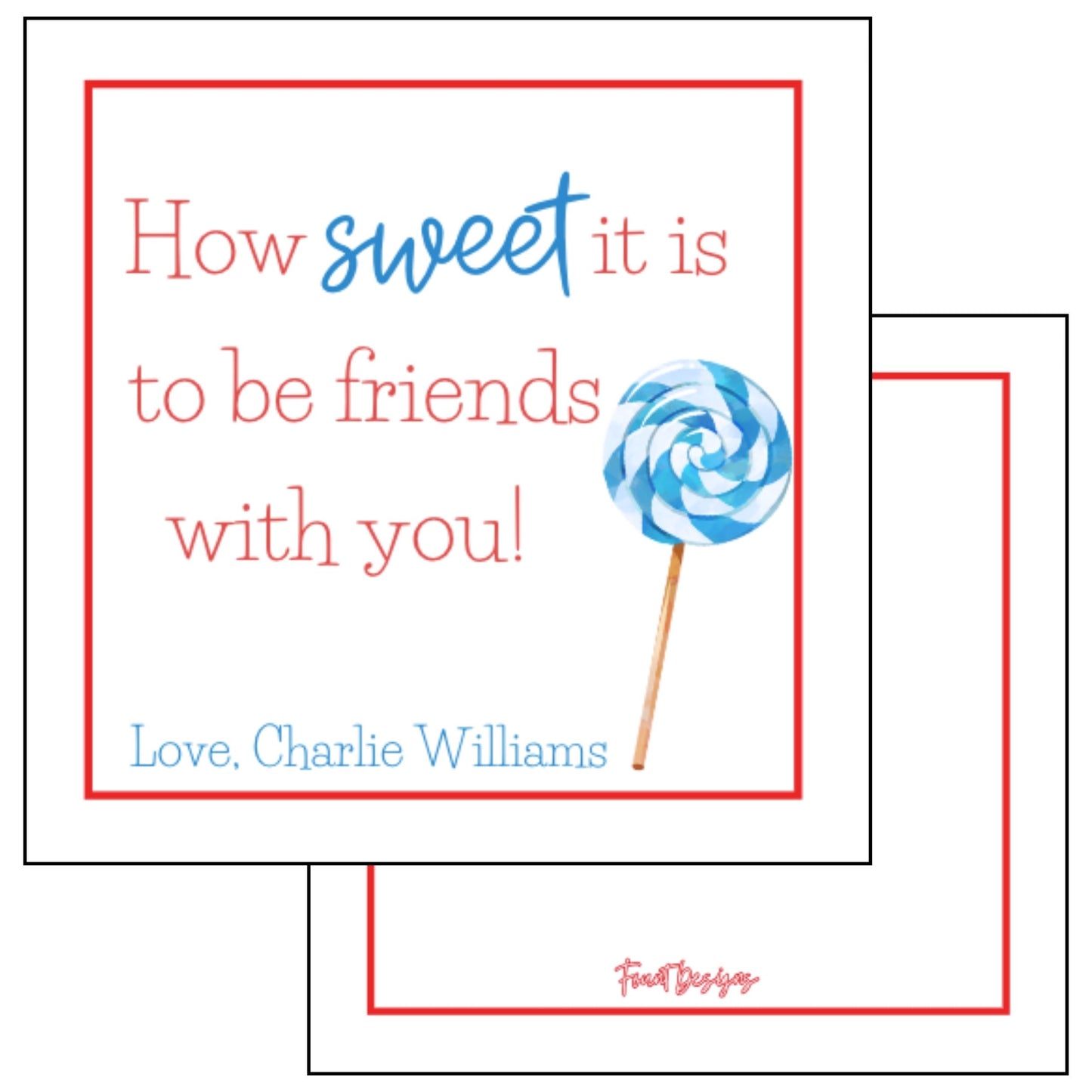 Boy's How Sweet It Is Valentine's Card