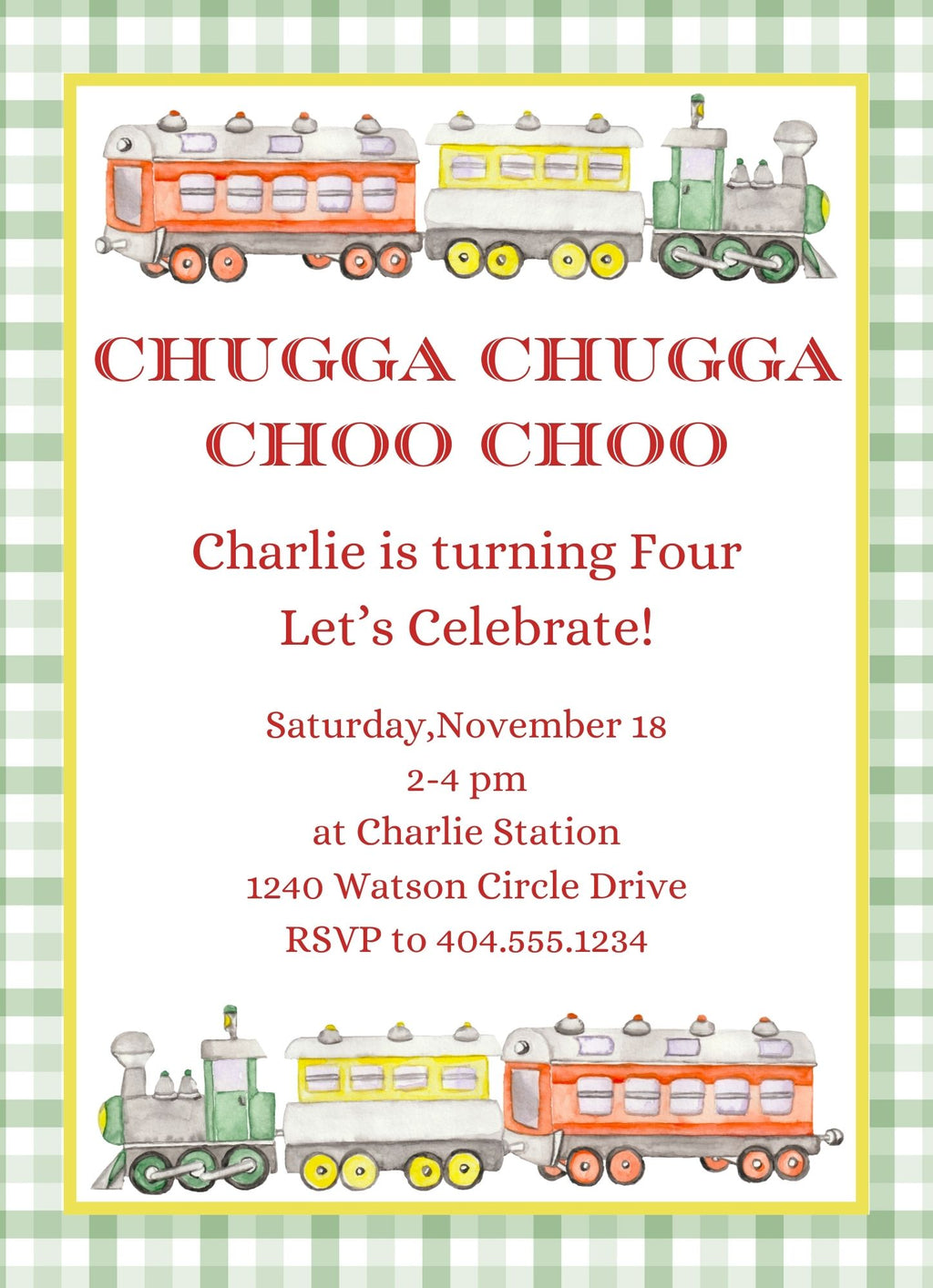 Trains Invitation