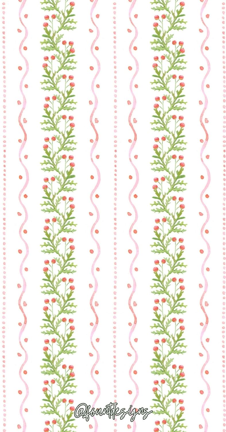 Coral Christmas Wreath Rectangle Gift Tag