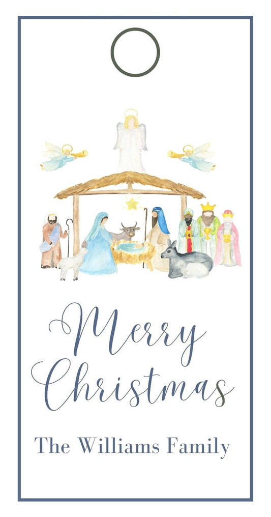 Nativity Rectangle Gift Tag