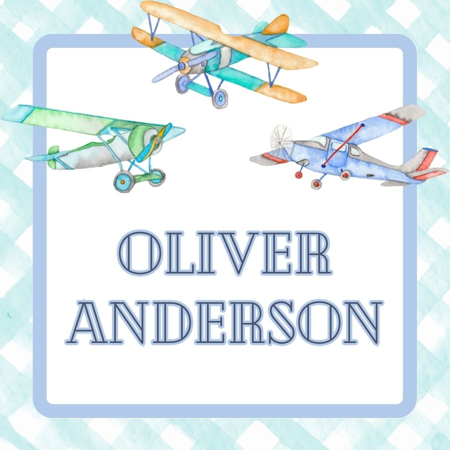 Vintage Air Planes Gift Tag