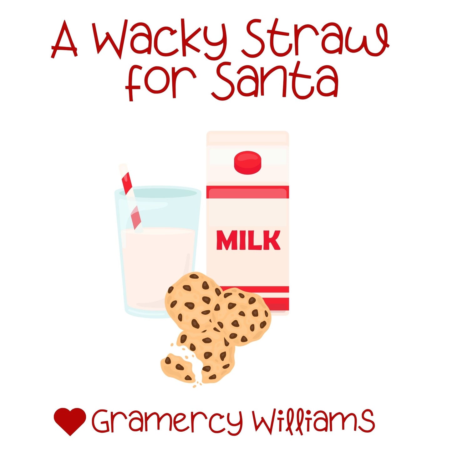 Santa Straws Gift Tags