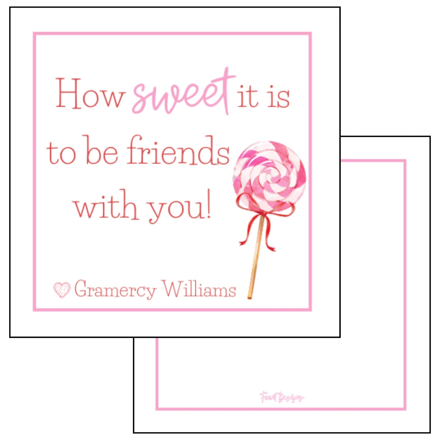 Girl's How Sweet It Is Valentine's Card